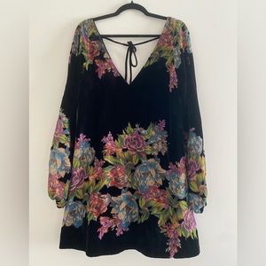 Free People Misha Velvet Floral Mini Dress
